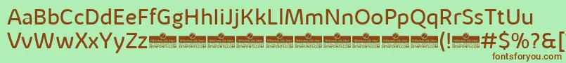 KabrioAlternateBookTrial Font – Brown Fonts on Green Background