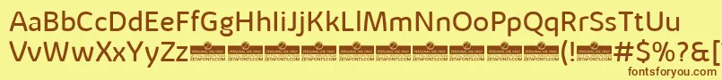 KabrioAlternateBookTrial Font – Brown Fonts on Yellow Background