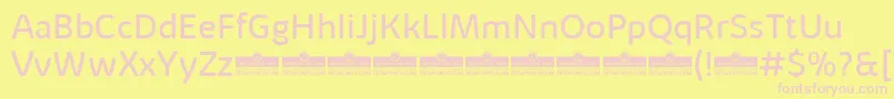 KabrioAlternateBookTrial Font – Pink Fonts on Yellow Background