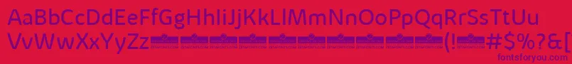 KabrioAlternateBookTrial Font – Purple Fonts on Red Background