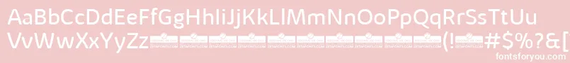 KabrioAlternateBookTrial-Schriftart – Weiße Schriften auf rosa Hintergrund