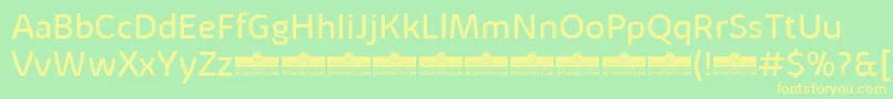 KabrioAlternateBookTrial Font – Yellow Fonts on Green Background