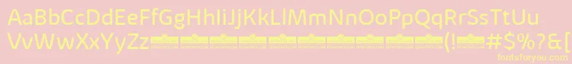 KabrioAlternateBookTrial Font – Yellow Fonts on Pink Background