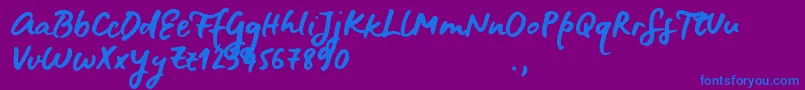 BluefiresSample Font – Blue Fonts on Purple Background