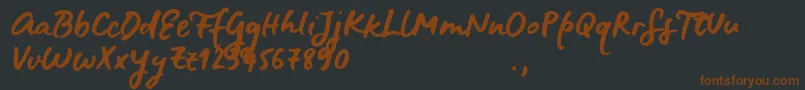 BluefiresSample Font – Brown Fonts on Black Background