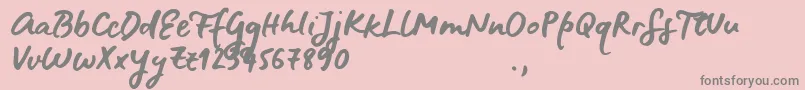 BluefiresSample Font – Gray Fonts on Pink Background