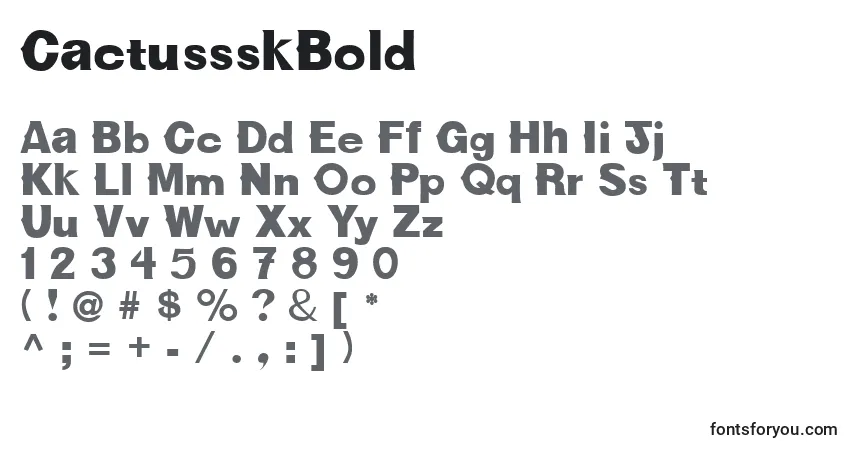 CactussskBold-fontti – aakkoset, numerot, erikoismerkit