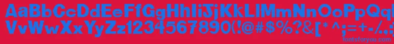 CactussskBold Font – Blue Fonts on Red Background