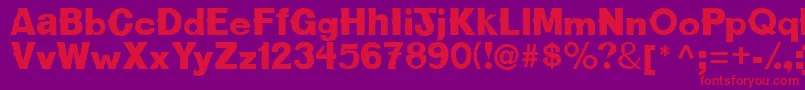 CactussskBold Font – Red Fonts on Purple Background