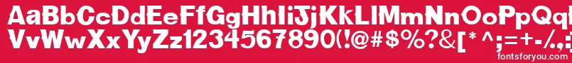 フォントCactussskBold – 赤い背景に白い文字