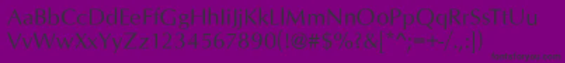 OpusRegular-Schriftart – Schwarze Schriften auf violettem Hintergrund