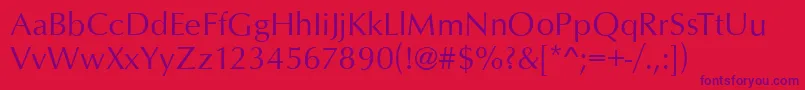 OpusRegular Font – Purple Fonts on Red Background
