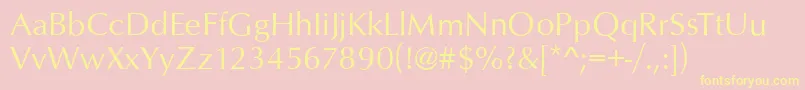 More about OpusRegular Font OpusRegular Font – Yellow Fonts on Pink Background
