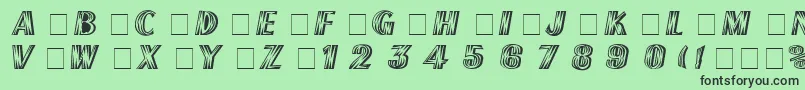FrenchFlashRus Font – Black Fonts on Green Background