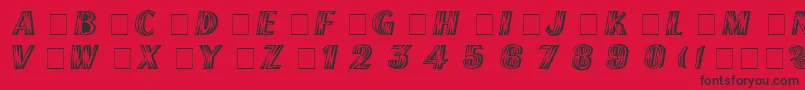 FrenchFlashRus Font – Black Fonts on Red Background