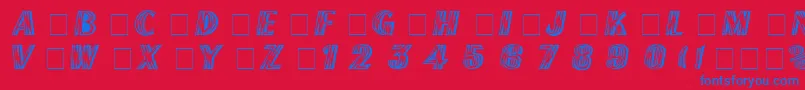 FrenchFlashRus Font – Blue Fonts on Red Background