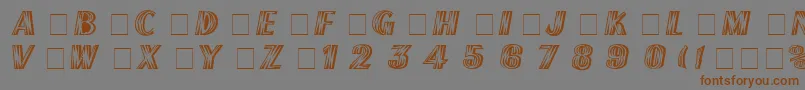 FrenchFlashRus Font – Brown Fonts on Gray Background