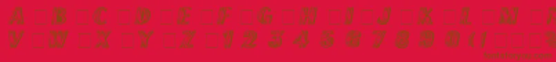 FrenchFlashRus Font – Brown Fonts on Red Background