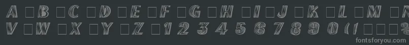 FrenchFlashRus Font – Gray Fonts on Black Background