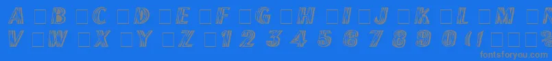 FrenchFlashRus Font – Gray Fonts on Blue Background