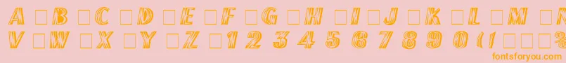 FrenchFlashRus Font – Orange Fonts on Pink Background