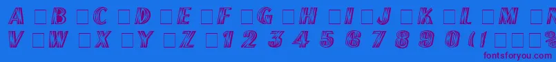 FrenchFlashRus Font – Purple Fonts on Blue Background