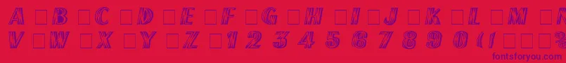 FrenchFlashRus Font – Purple Fonts on Red Background