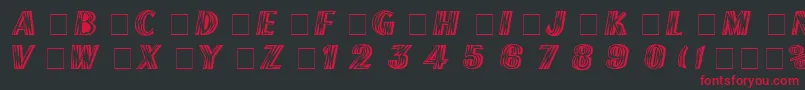 FrenchFlashRus Font – Red Fonts on Black Background
