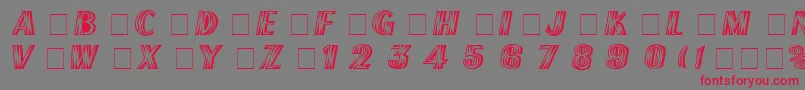 FrenchFlashRus Font – Red Fonts on Gray Background
