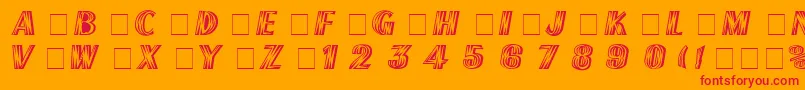 FrenchFlashRus Font – Red Fonts on Orange Background