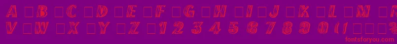 FrenchFlashRus Font – Red Fonts on Purple Background
