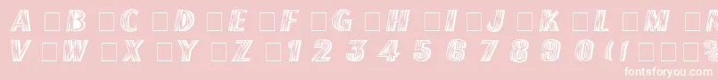 FrenchFlashRus Font – White Fonts on Pink Background