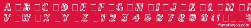 フォントFrenchFlashRus – 赤い背景に白い文字
