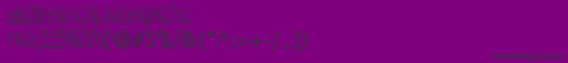 DeRegularTtnorm Font – Black Fonts on Purple Background