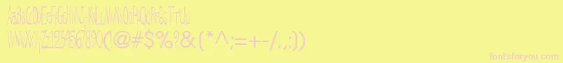 DeRegularTtnorm Font – Pink Fonts on Yellow Background