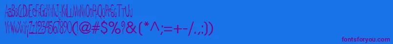 More about DeRegularTtnorm Font DeRegularTtnorm Font – Purple Fonts on Blue Background