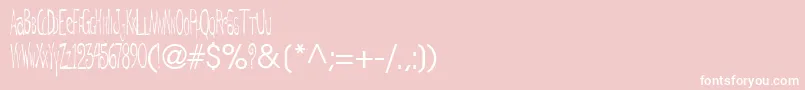 DeRegularTtnorm Font – White Fonts on Pink Background