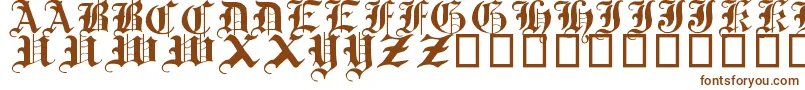 TraditionalGothic17thC. Font – Brown Fonts on White Background