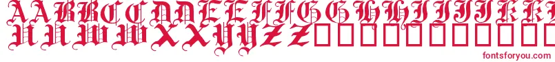 TraditionalGothic17thC. Font – Red Fonts on White Background