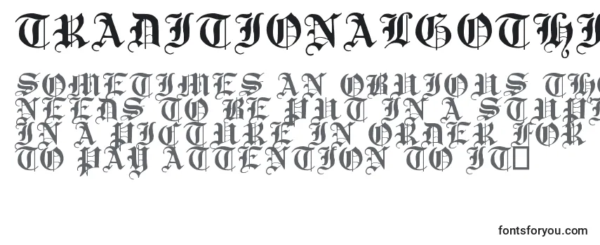 Review of the TraditionalGothic17thC. Font