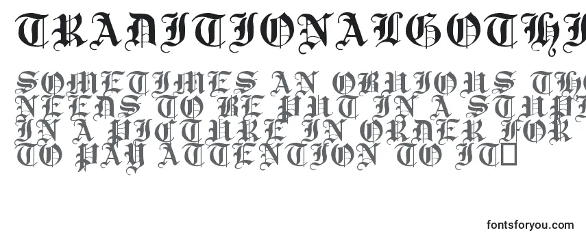 TraditionalGothic17thC. フォントのレビュー