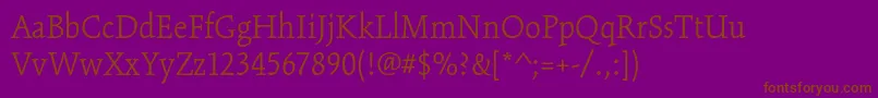 KinesisstdLight Font – Brown Fonts on Purple Background