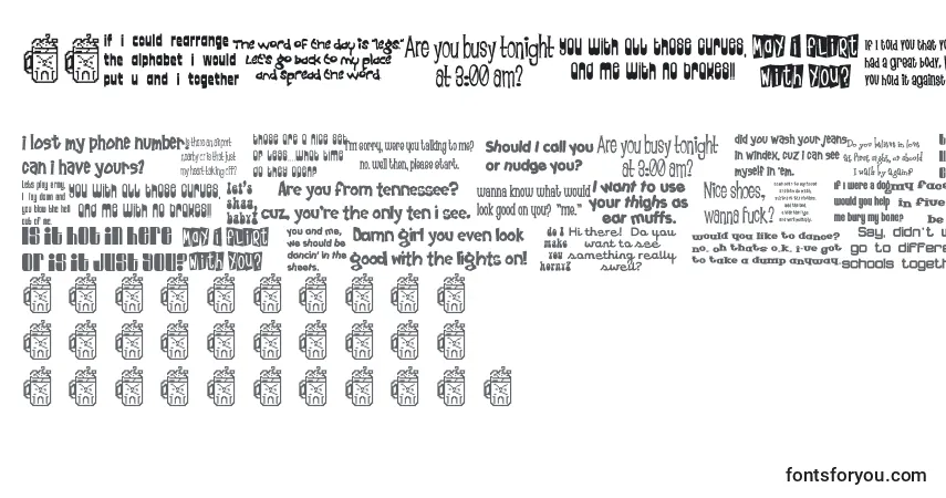 Schriftart 52Pickup – Alphabet, Zahlen, spezielle Symbole