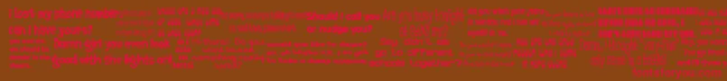 52Pickup Font – Red Fonts on Brown Background