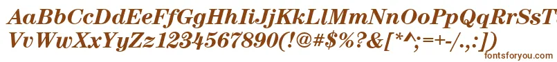 CenturynovaBolditalic-fontti – ruskeat fontit valkoisella taustalla