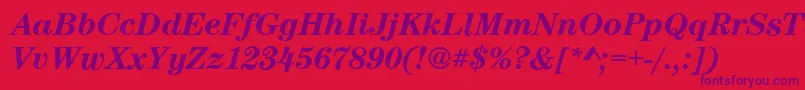 Шрифт CenturynovaBolditalic – фиолетовые шрифты на красном фоне