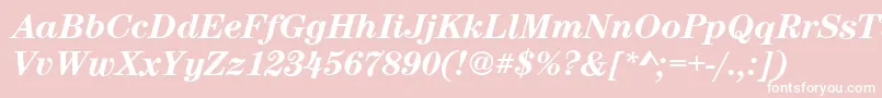 CenturynovaBolditalic Font – White Fonts on Pink Background