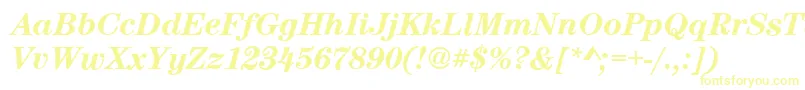 Шрифт CenturynovaBolditalic – жёлтые шрифты