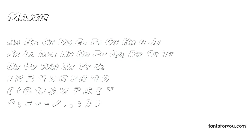 A fonte Majsie – alfabeto, números, caracteres especiais