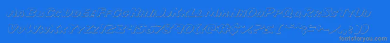 Majsie-Schriftart – Graue Schriften auf blauem Hintergrund